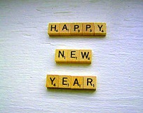new year in scrabble pieces